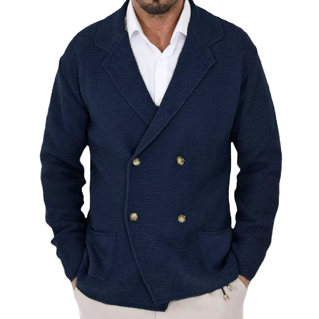 Herren Strickjacke Doppelt Knopf 0