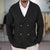 Herren Strickjacke Doppelt Knopf 5