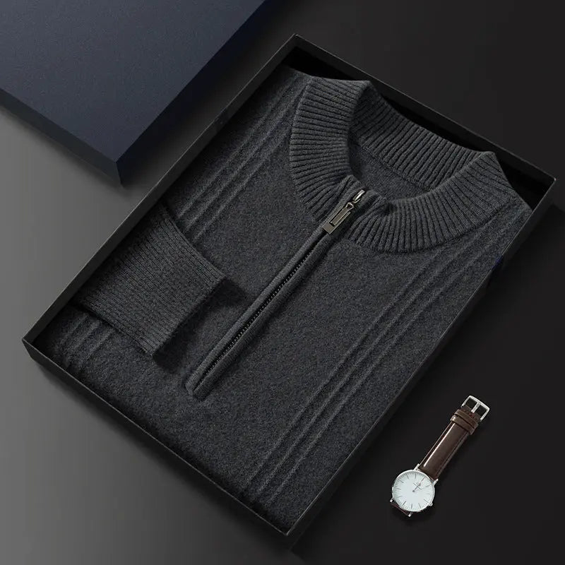 Herren Strickjacke Mit Halb Reißverschluss Modernes Design 4