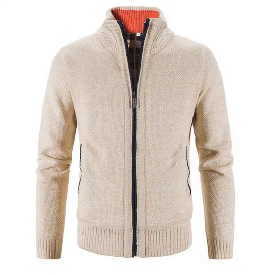 Herren Strickjacke Mit Reißverschluss Stehkragen Für Vielseitige Looks 1