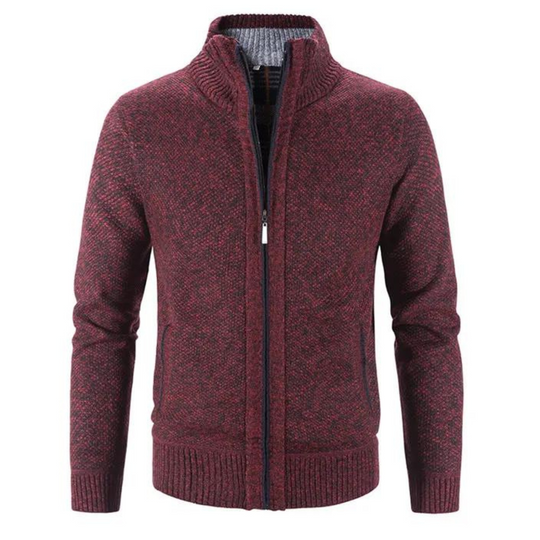 Herren Strickjacke Mit Reißverschluss Stehkragen Für Vielseitige Looks 4