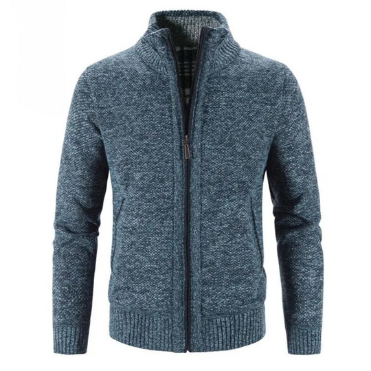Herren Strickjacke Mit Reißverschluss Stehkragen Für Vielseitige Looks 5