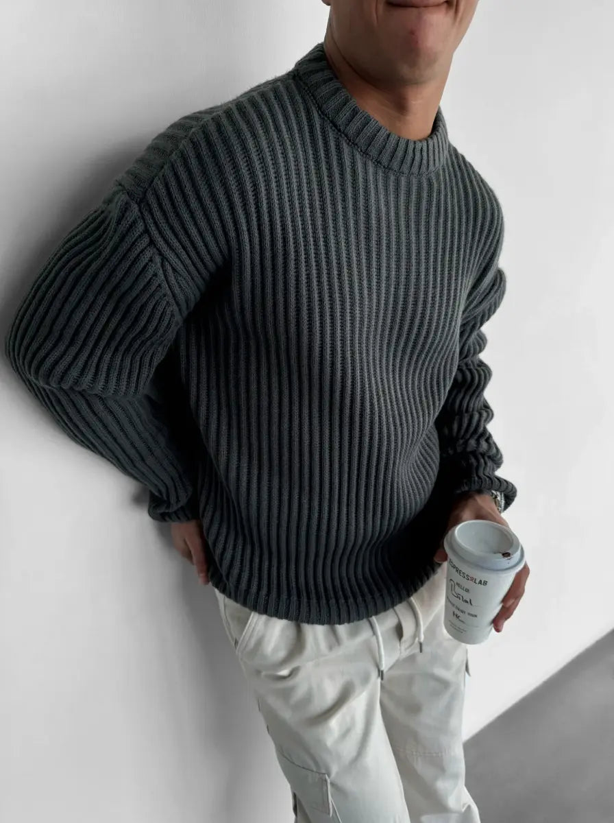 Herren Strickpullover Übergröße Modern 1
