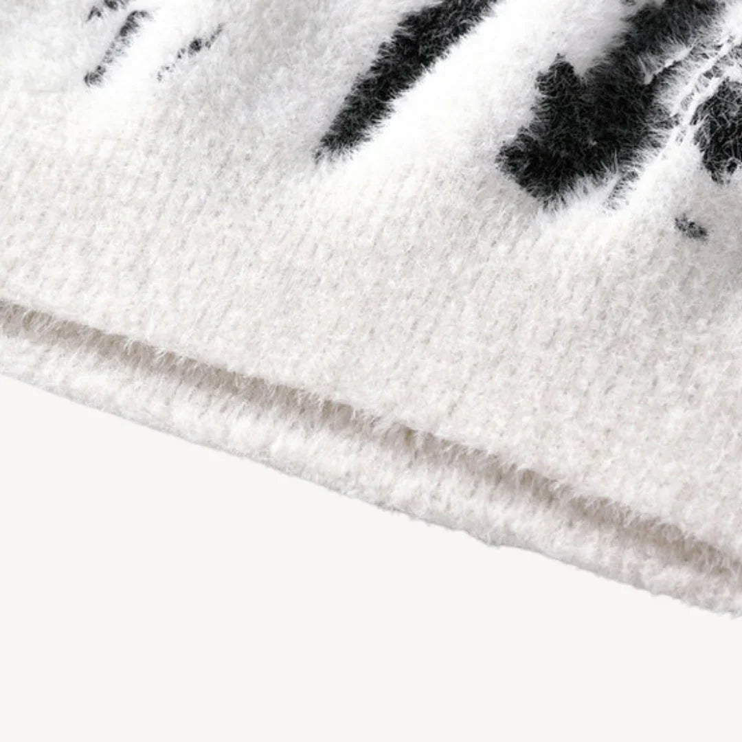 Herren Strickpullover mit Kuhmuster im lässigen Stil 6