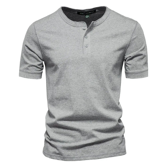 Herren T-Shirt mit Kragen Baumwolle Atmungsaktiv Casual 3