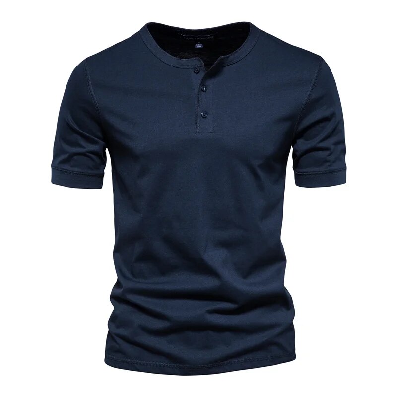 Herren T-Shirt mit Kragen Baumwolle Atmungsaktiv Casual 6