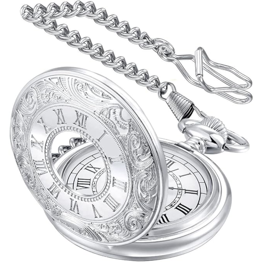 Herren Taschenuhr Vintage Stil mit Kette für stilvolle Anlässe 10