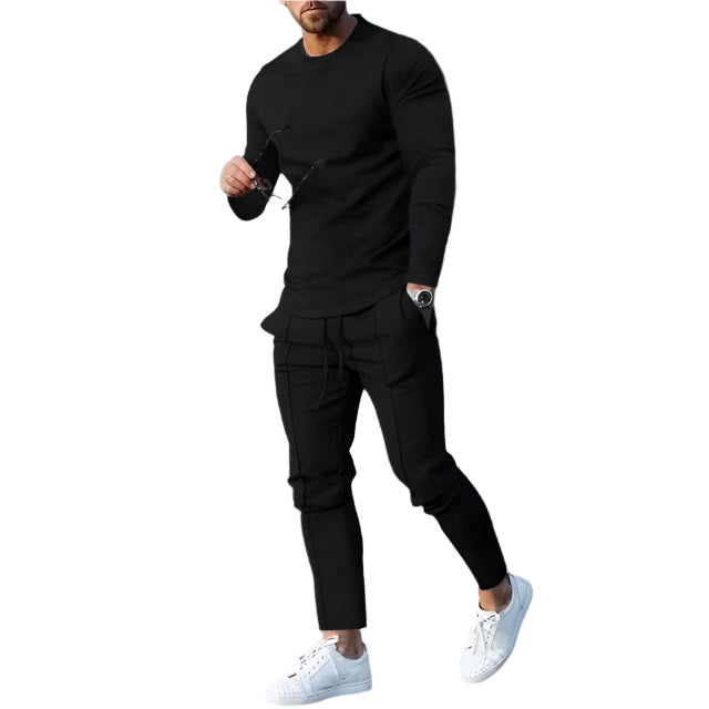 Herren Trainingsanzug Langarm Polyester Sportanzug für Aktive 0