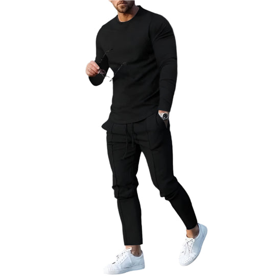 Herren Trainingsanzug Langarm Polyester Sportanzug für Aktive 0