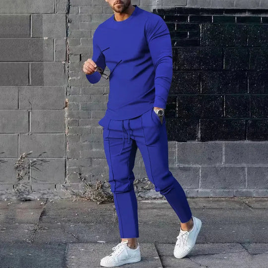 Herren Trainingsanzug Langarm Polyester Sportanzug für Aktive 2