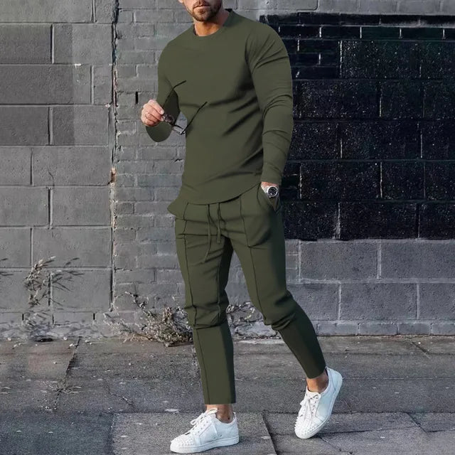 Herren Trainingsanzug Langarm Polyester Sportanzug für Aktive 5