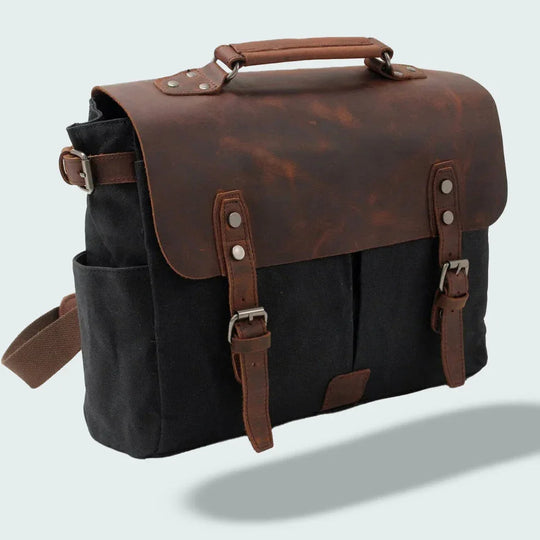 Herren Umhängetasche Vintage Stil mit Verstellbarem Schultergurt und Geräumigem Hauptfach 4