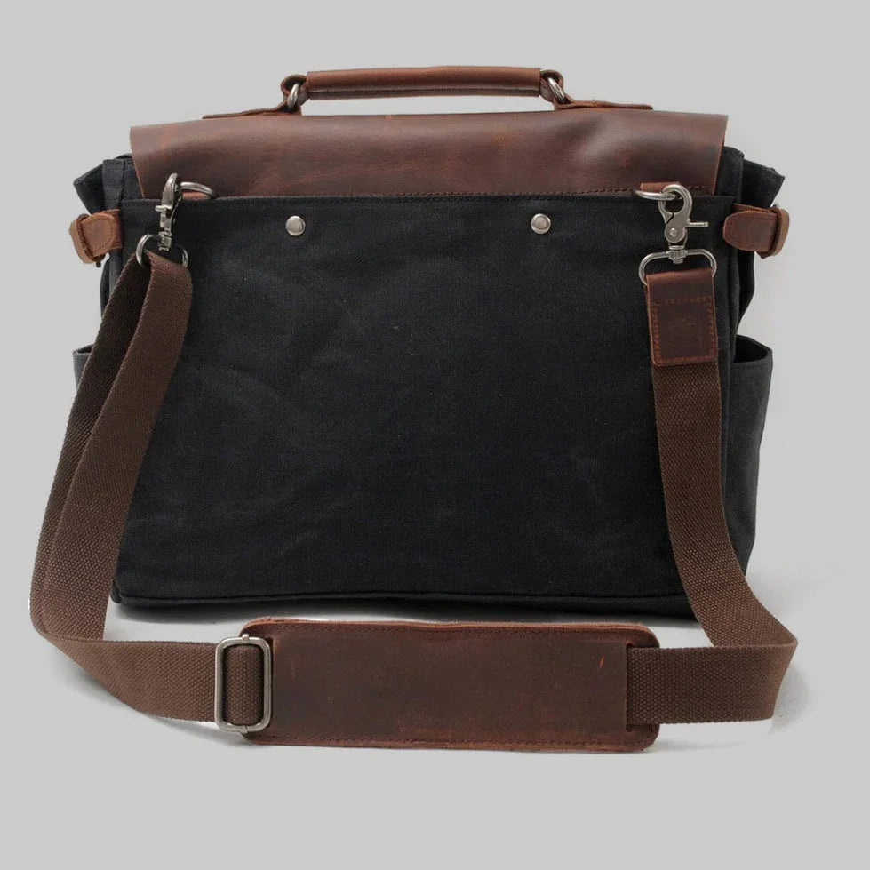 Herren Umhängetasche Vintage Stil mit Verstellbarem Schultergurt und Geräumigem Hauptfach 8