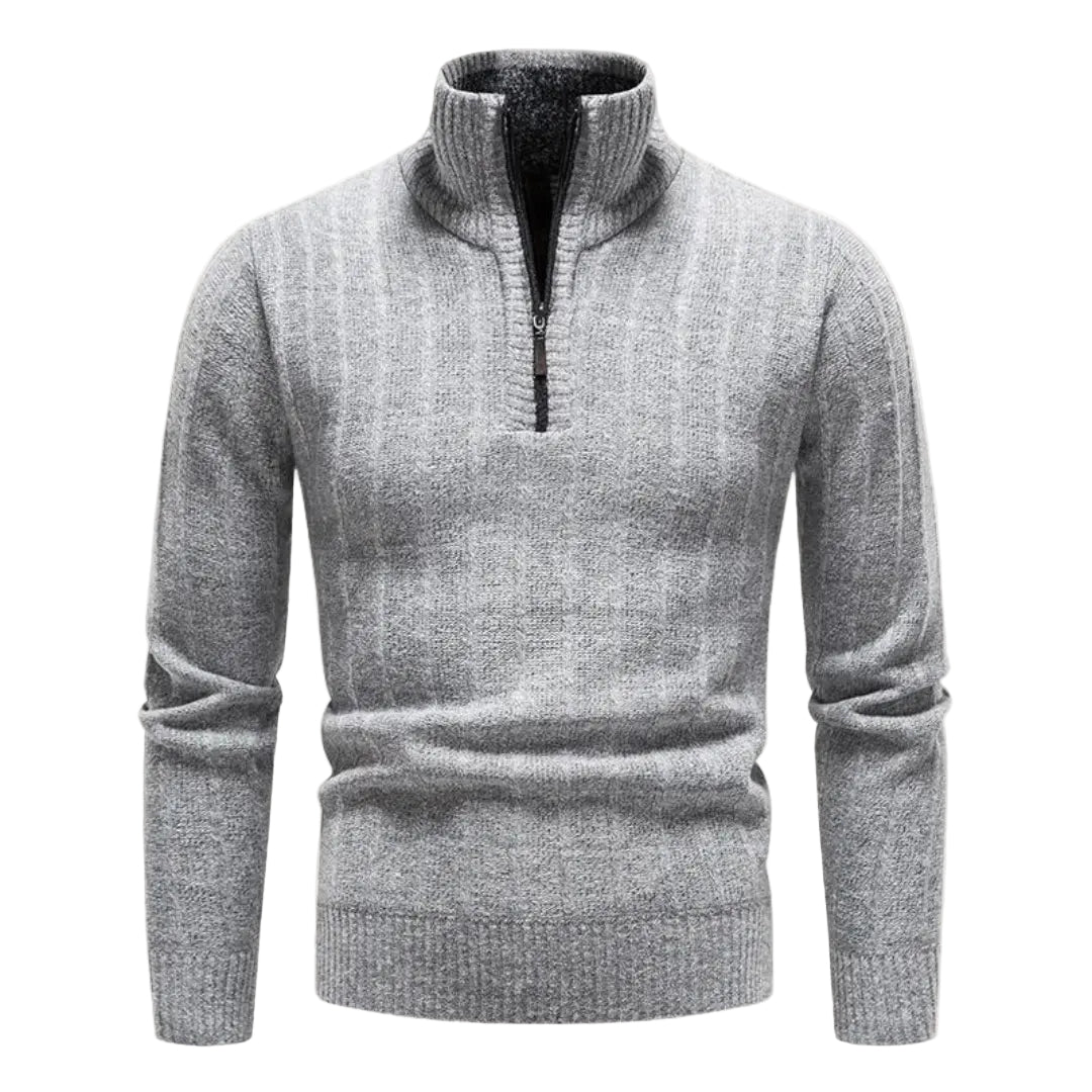Herren Viertelpullover mit Reißverschluss 0