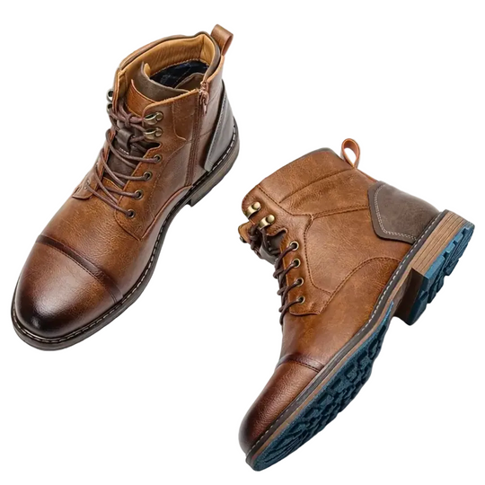 Herren Vintage Lederschuhe im klassischen Stil 5
