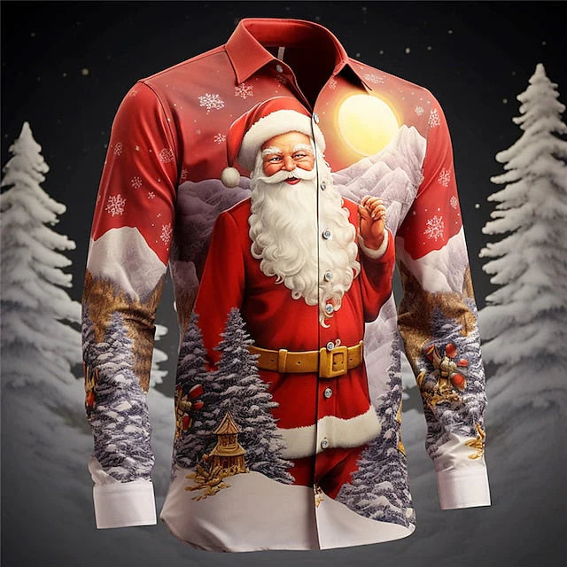 Herren Weihnachtshemd Festlich Modernes Design für Feste und Feiern 2