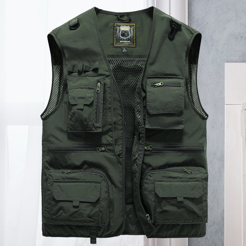 Herren Weste Outdoor Funktionsweste Viktor mit Taschen für Angeln Wandern Camping 6