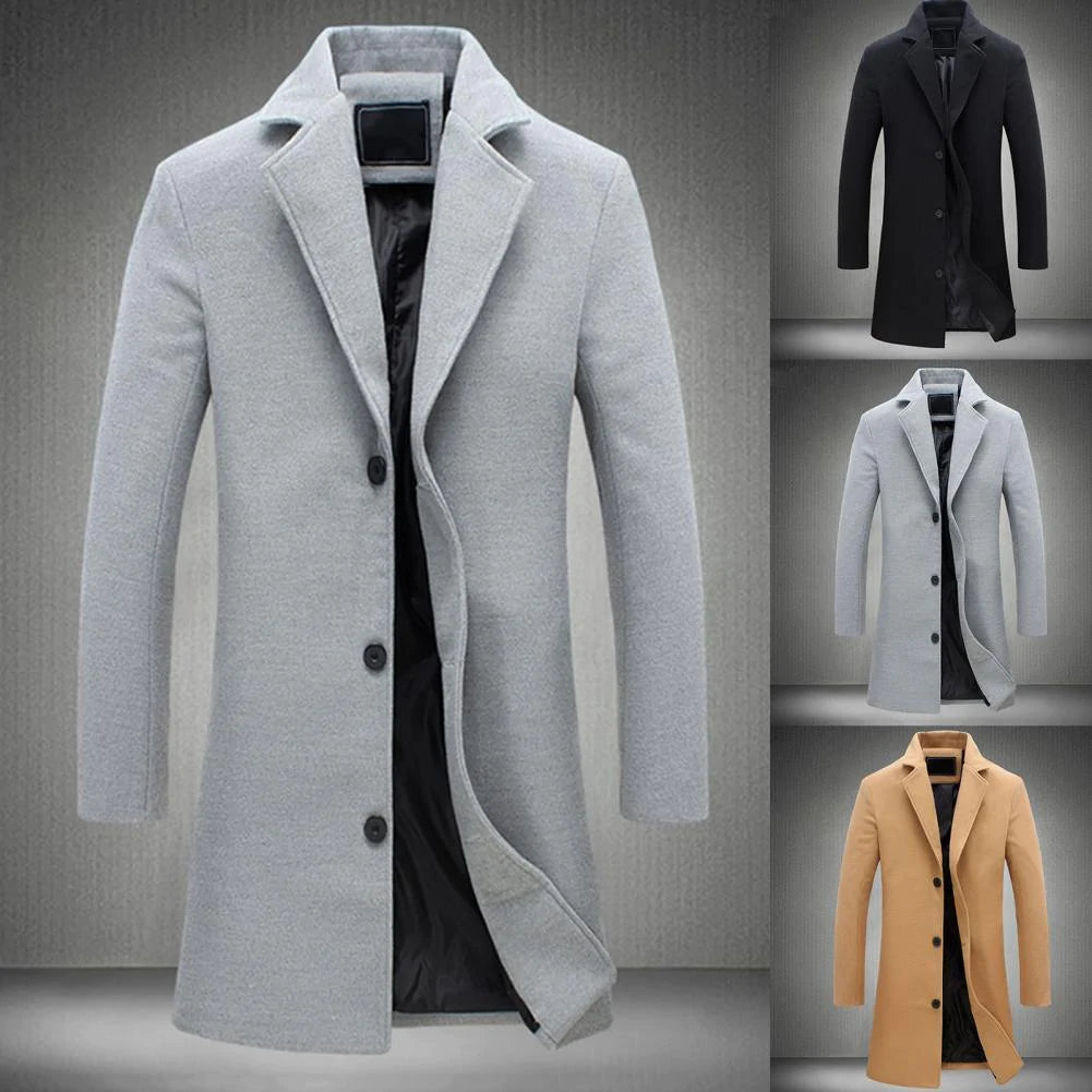 Herren Winterjacke Lange Stilvolle Jacke für kalte Tage 3