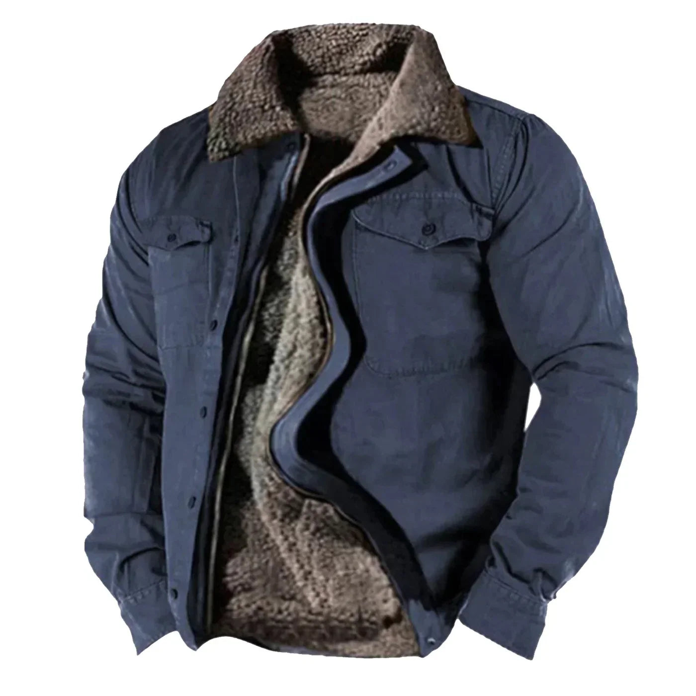 Herren Winterjacke mit Kragen 3