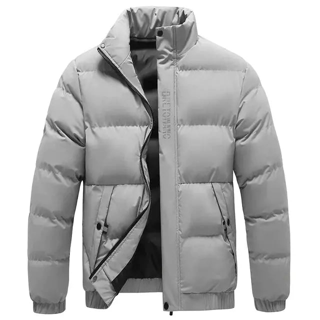 Herren Winterjacke mit Kragen und verstellbarer Kapuze 3