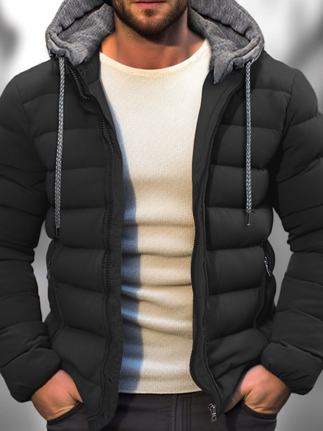 Herren Wintermantel Mit Kapuze Und Verstellbarem Kordelzug Für Kalte Tage 2