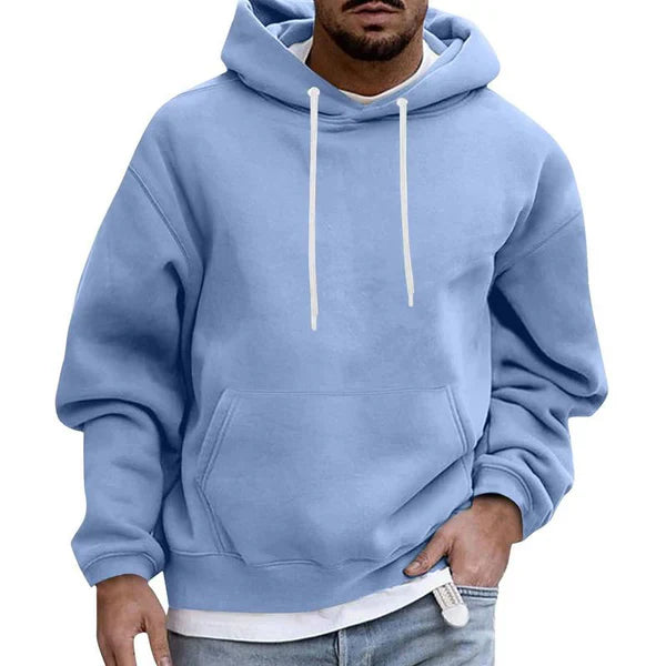 Herren Zip Hoodie Oversized Baumwolle mit Taschen für Alltag und Freizeit 0