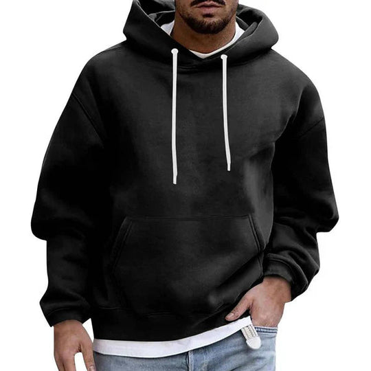 Herren Zip Hoodie Oversized Baumwolle mit Taschen für Alltag und Freizeit 2