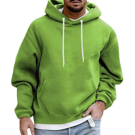 Herren Zip Hoodie Oversized Baumwolle mit Taschen für Alltag und Freizeit 5