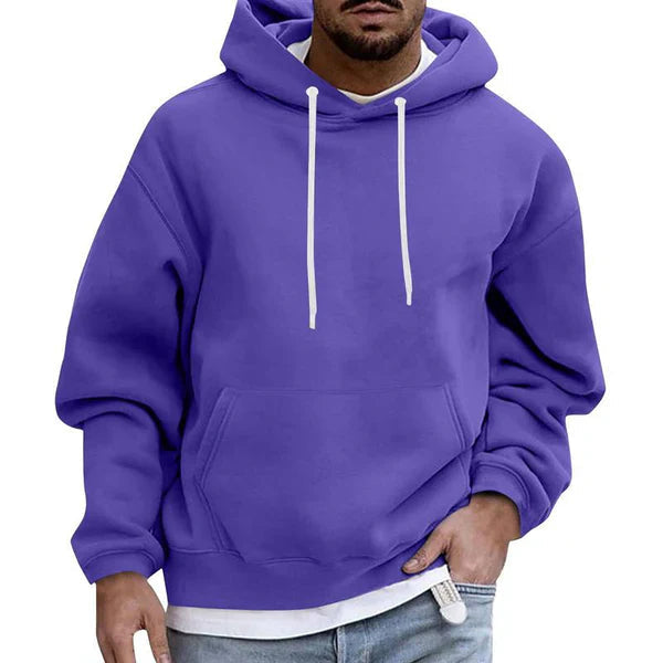 Herren Zip Hoodie Oversized Baumwolle mit Taschen für Alltag und Freizeit 7