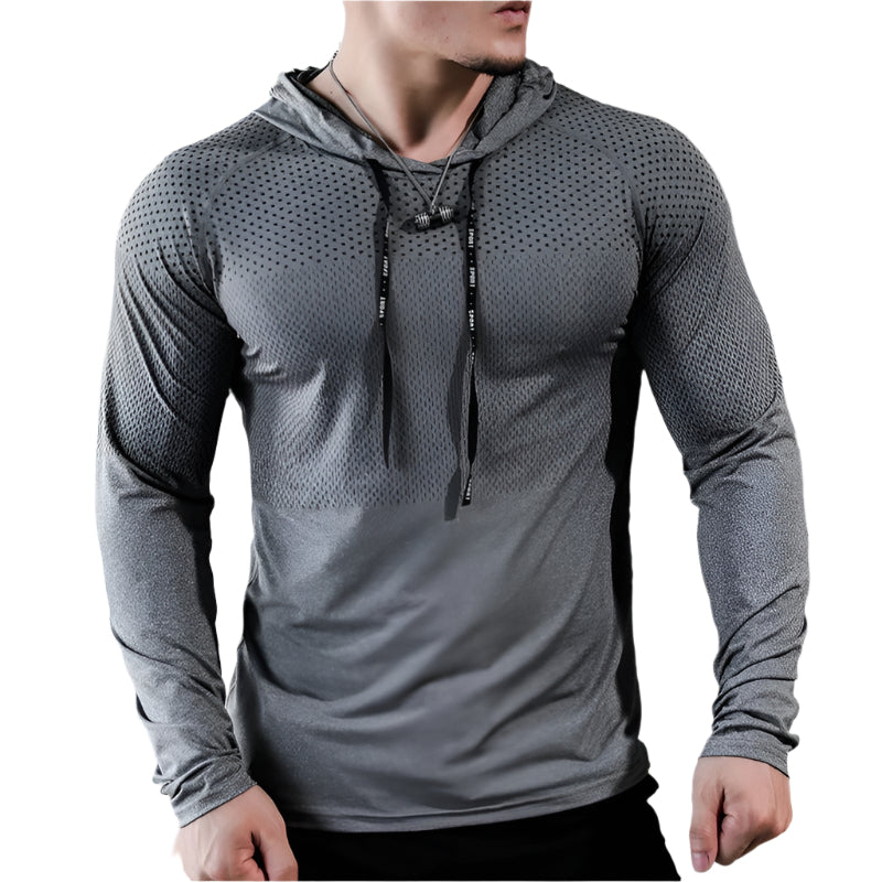 Herren Zip Hoodie Slim Fit Atmungsaktiv Polyester 0