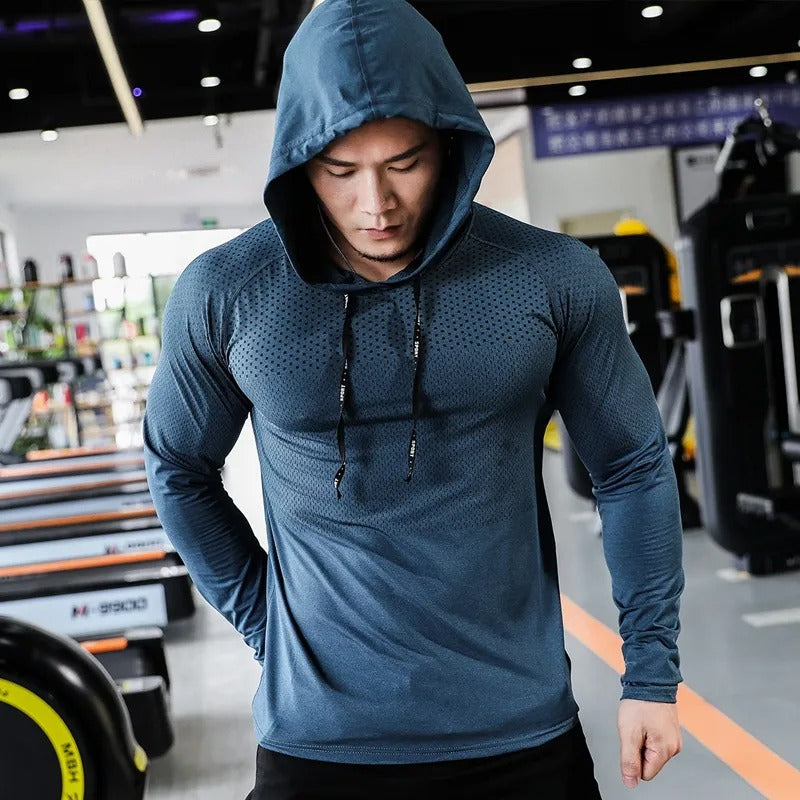 Herren Zip Hoodie Slim Fit Atmungsaktiv Polyester 2