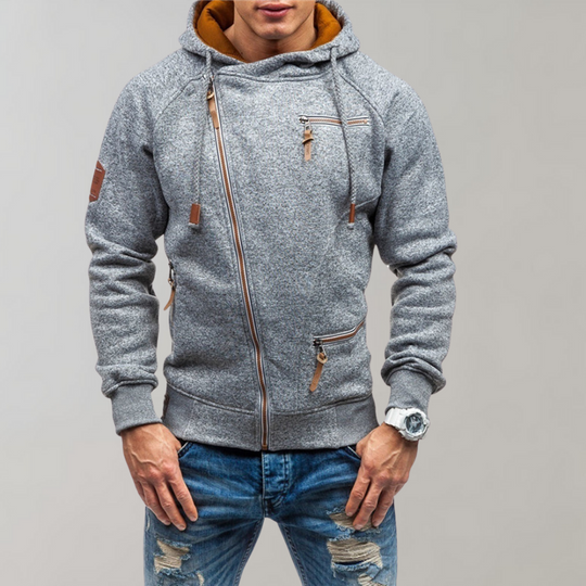 Herrenjacke Kapuzenjacke Mit Reißverschluss Für Freizeit Und Alltag 3