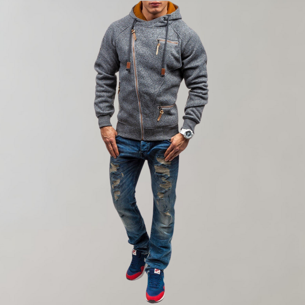Herrenjacke Kapuzenjacke Mit Reißverschluss Für Freizeit Und Alltag 7