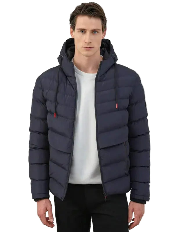 Herrenjacke Modern Fit Pufferjacke mit Kapuze für Winteraktivitäten 0