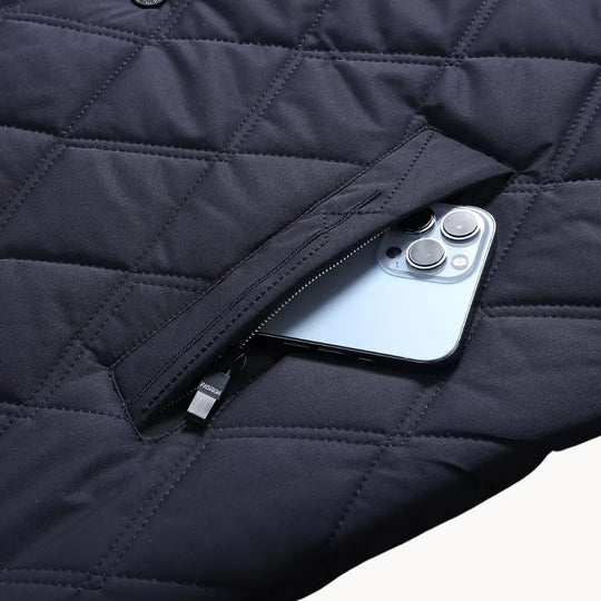 Herrenjacke Steppdesign Modern für Winter mit Wasserresistenter Oberfläche 6