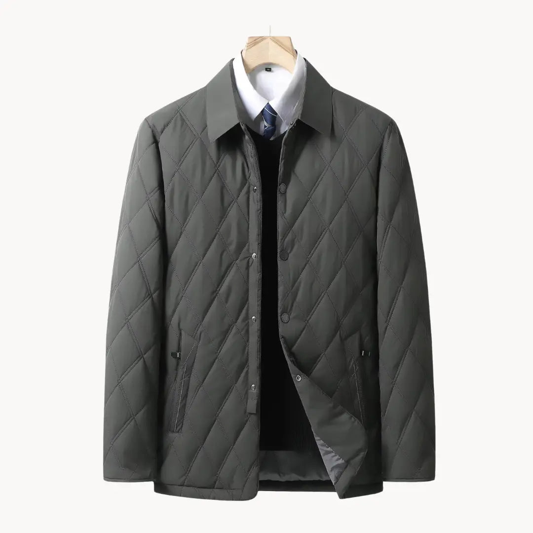 Herrenjacke Steppdesign Modern für Winter mit Wasserresistenter Oberfläche 7