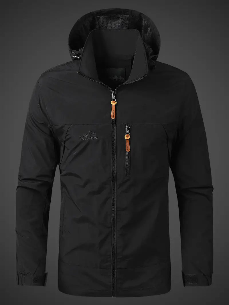 Herrenjacke Wind- und Wasserabweisend für Outdoor-Aktivitäten aus Weichem, Langlebigem Stoff 6