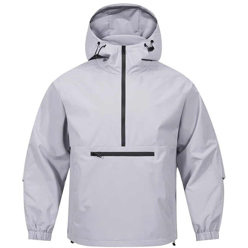 Herrenjacke mit Kapuze für Outdoor-Aktivitäten, Langarm, Bequeme Passform, Ideal für Freizeit und Sport 3