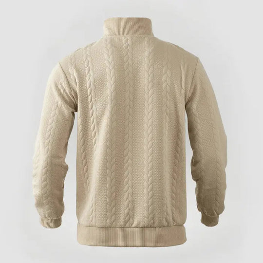 Herrenpullover Klassisch Mit Viertelreißverschluss Für Büro Und Freizeit 3
