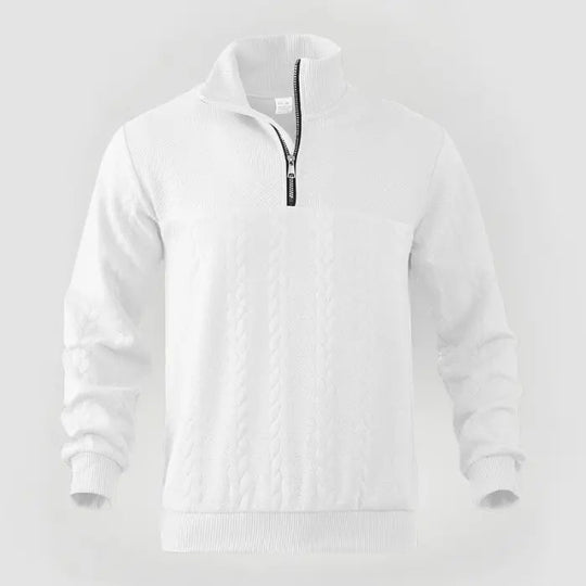 Herrenpullover Klassisch Mit Viertelreißverschluss Für Büro Und Freizeit 7