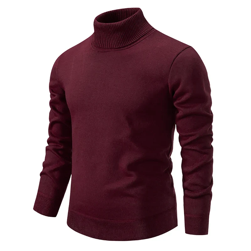 Herrenpullover Klassischer Polokragen Aus Reiner Wolle, Warm Und Vielseitig Kombinierbar 1