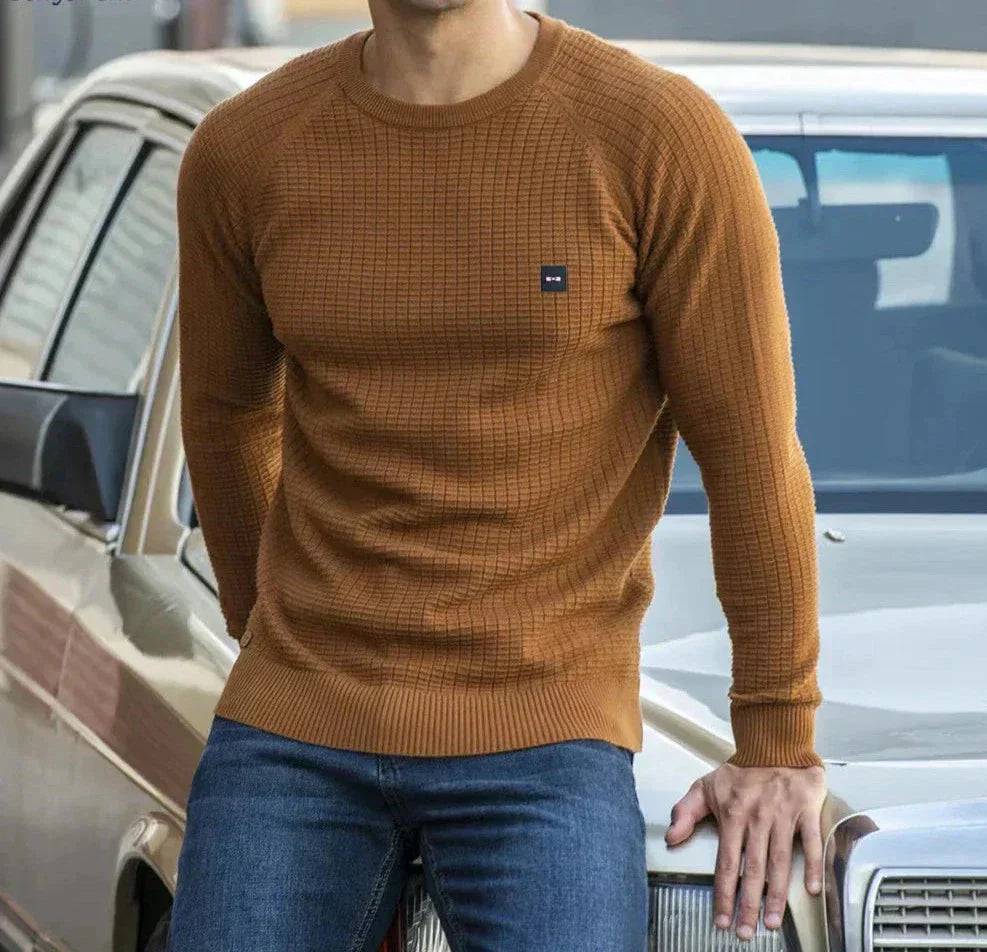 Herrenpullover Mit Gestricktem Design Für Kühle Tage 1