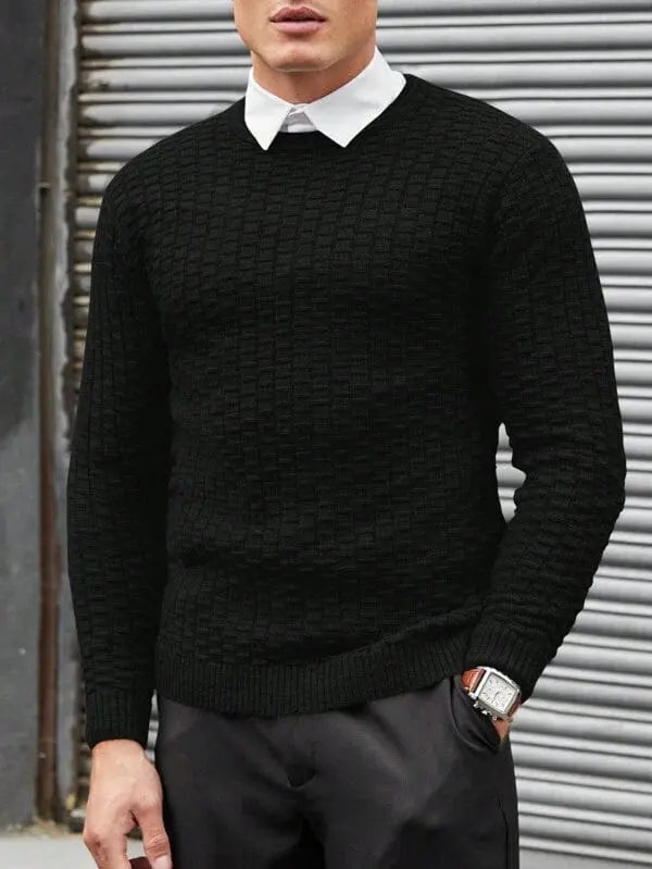 Herrenpullover Modern mit Jacquarddesign für Vielseitige Anlässe 5