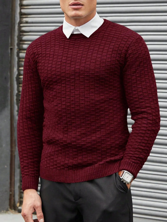 Herrenpullover Modern mit Jacquarddesign für Vielseitige Anlässe 6