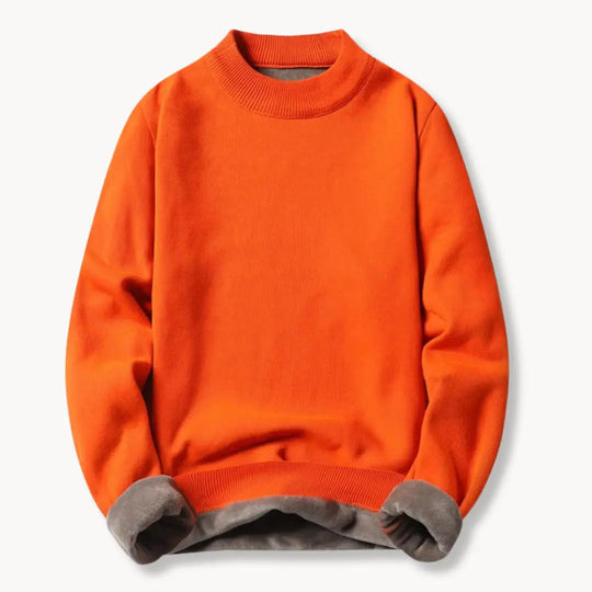 Herrenpullover Rundhalsausschnitt Langarm mit Rib-Strick-Details und Entspannter Passform 8