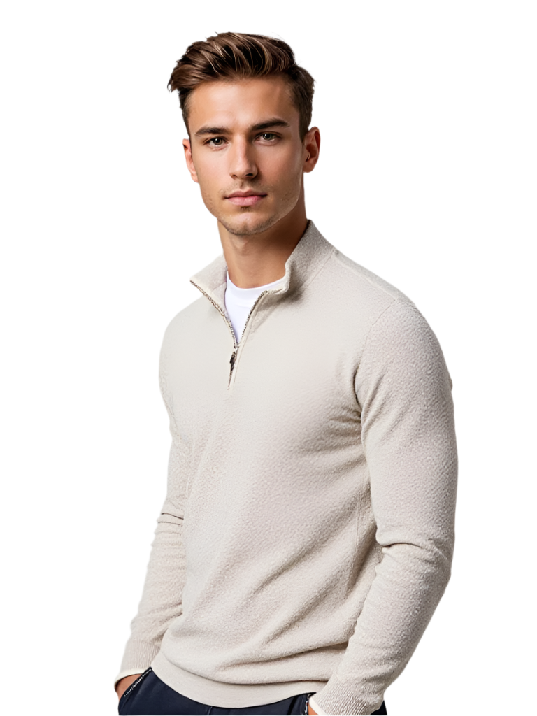Herrenpullover V-Ausschnitt Strickmaterial Weich Vielseitig 0