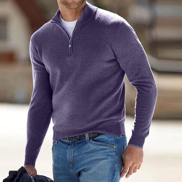 Herrenpullover V-Ausschnitt Strickmaterial Weich Vielseitig 8