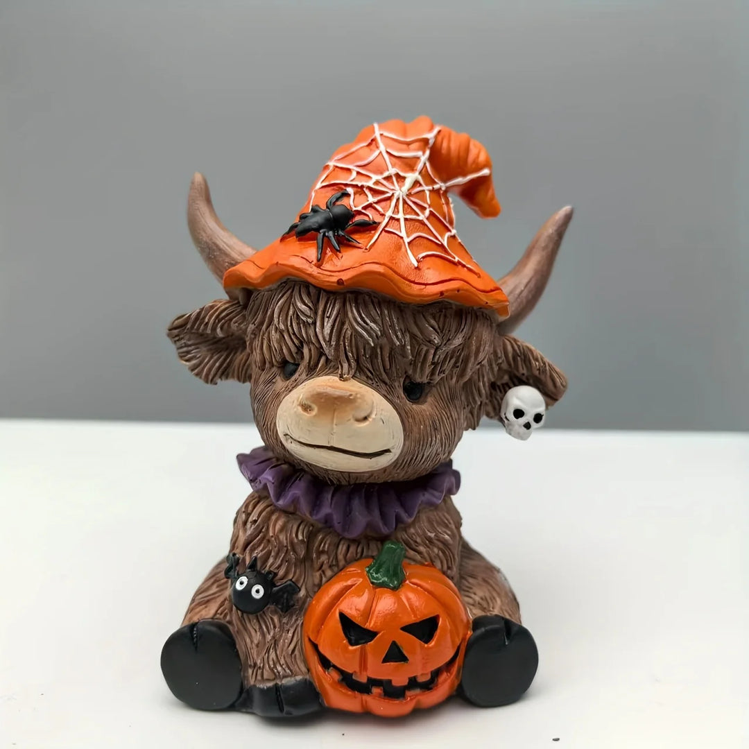 Hochlandrinder Dekofigur mit Herbstmotiv für Damen und Herren 0