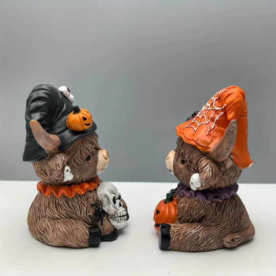 Hochlandrinder Dekofigur mit Herbstmotiv für Damen und Herren 4