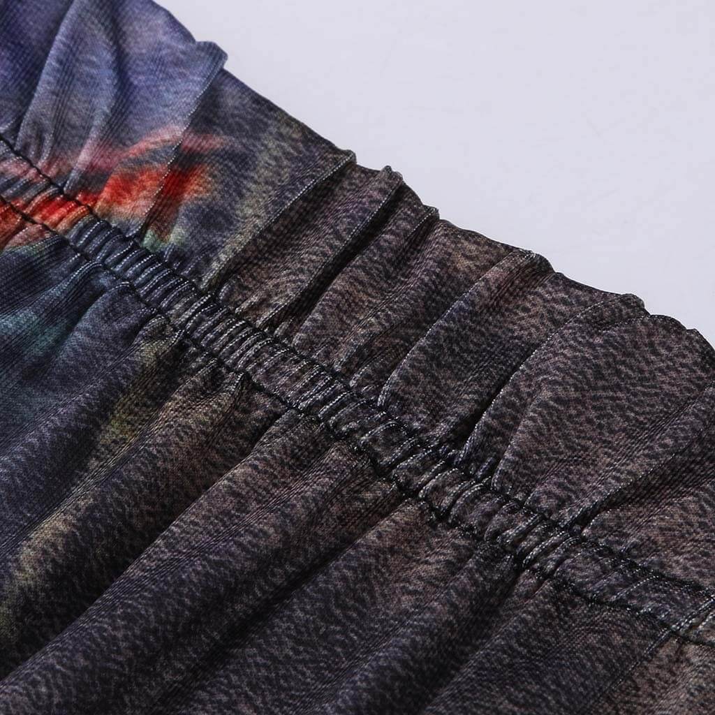 Hochtaillierte Tie-Dye Retro-Leggings